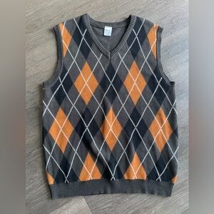 Stepbrothers Halloween Costume V-neck Sweater Vest Argyle One Size Holiday Fun